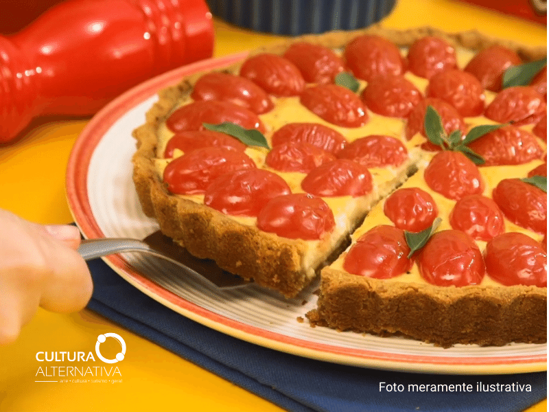 Torta de Queijo com Tomate - Cultura Alternativa