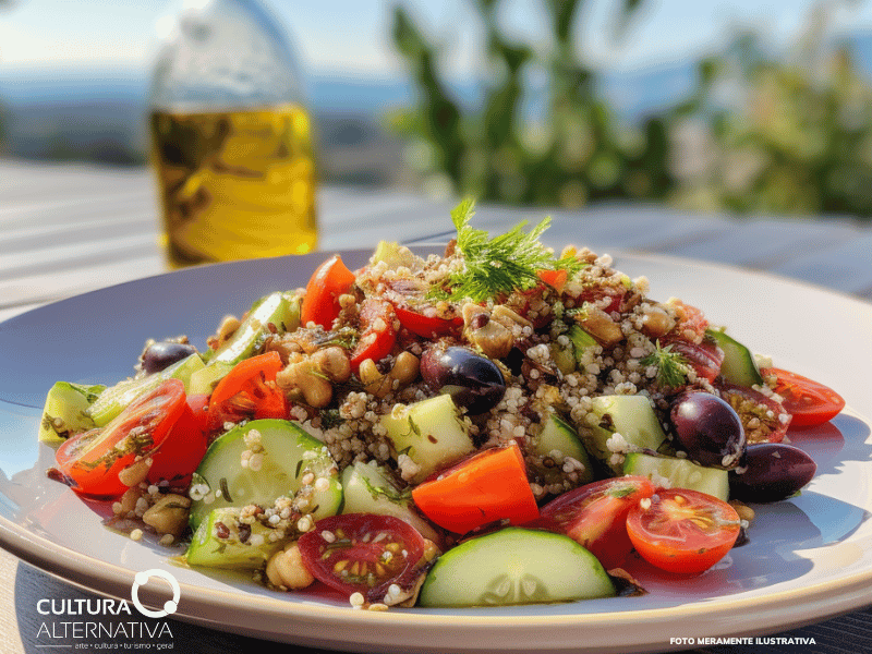 Salada Mediterrânea com Quinoa - Site Cultura Alternativa
