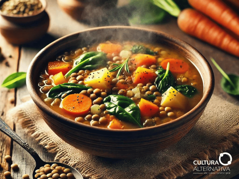 Sopa de Lentilhas com Legumes - ite Cultura Alternativa