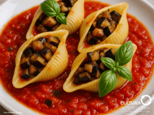 Conchiglioni Recheado com Berinjela = Site Cultura Alternativa
